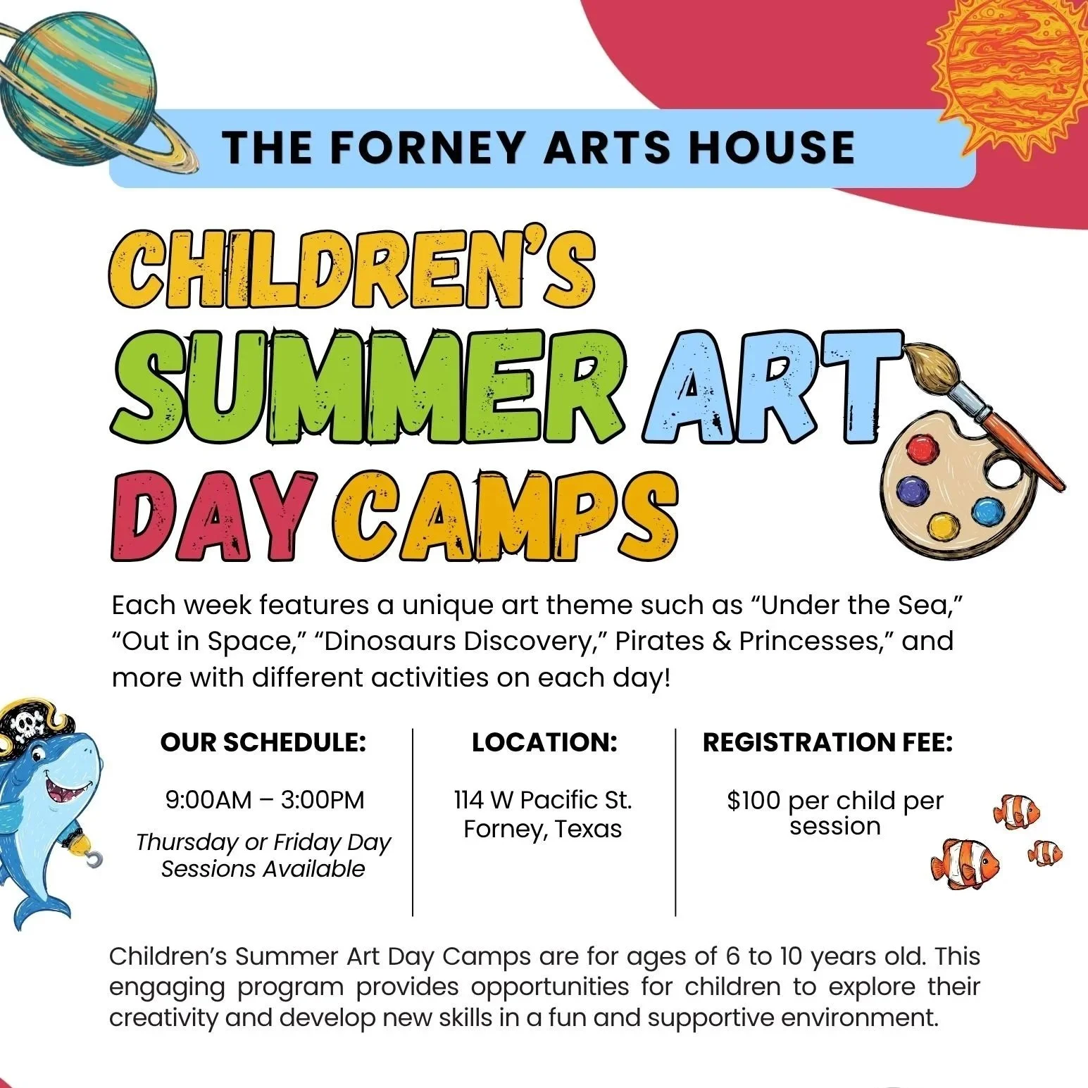 2026 Children's Summer Art Day Camps