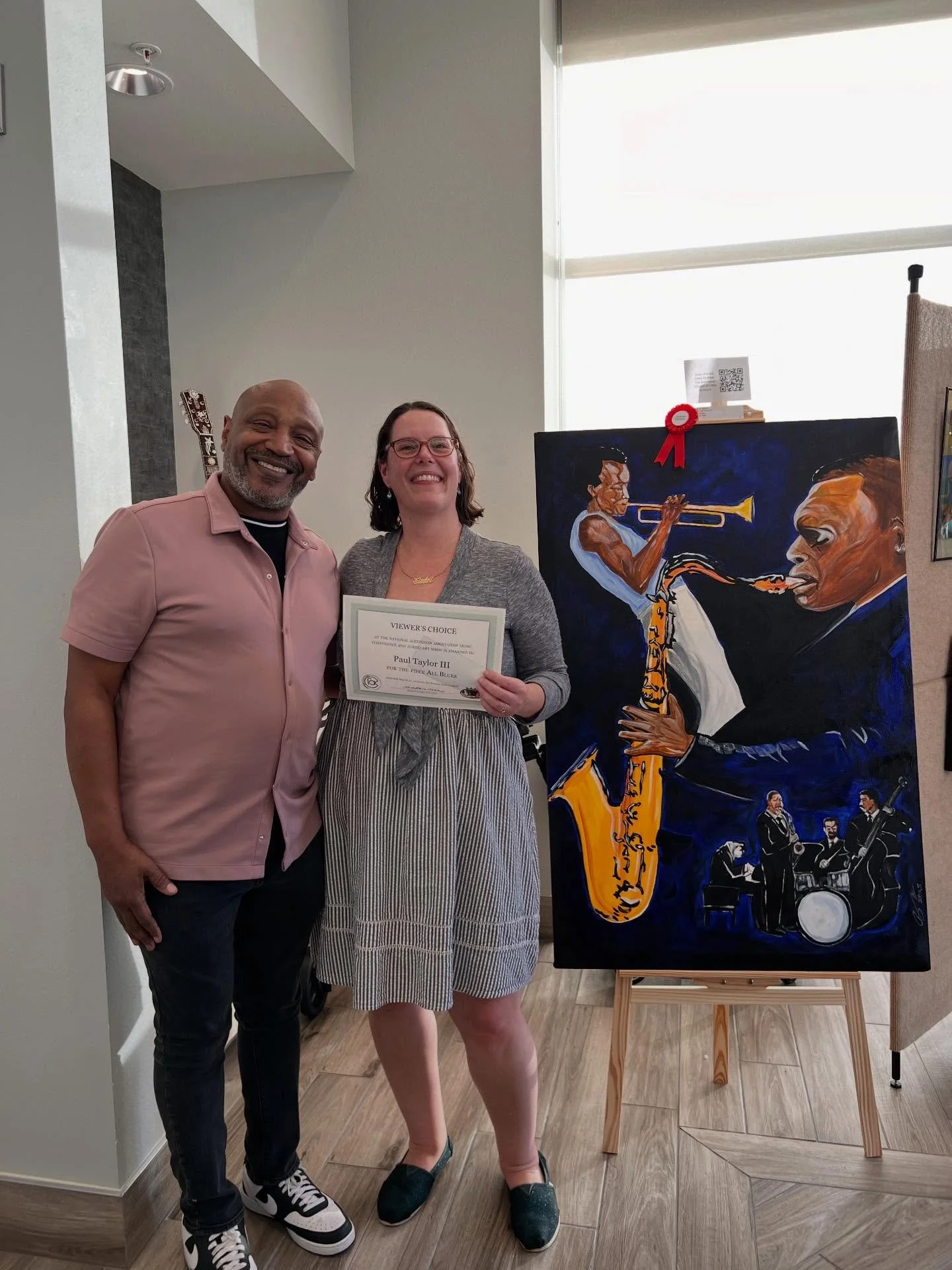 Congratulations to the winning artworks of the National Accordion Association Conference Juried Art Show!  Best In Show: Geoffrey Houghton &ldquo;Evermore&rdquo; | Best Theme: Mary Ellen Gonsiorek - &ldquo;Cowboy Polka&rdquo; | Most Creative Presenta