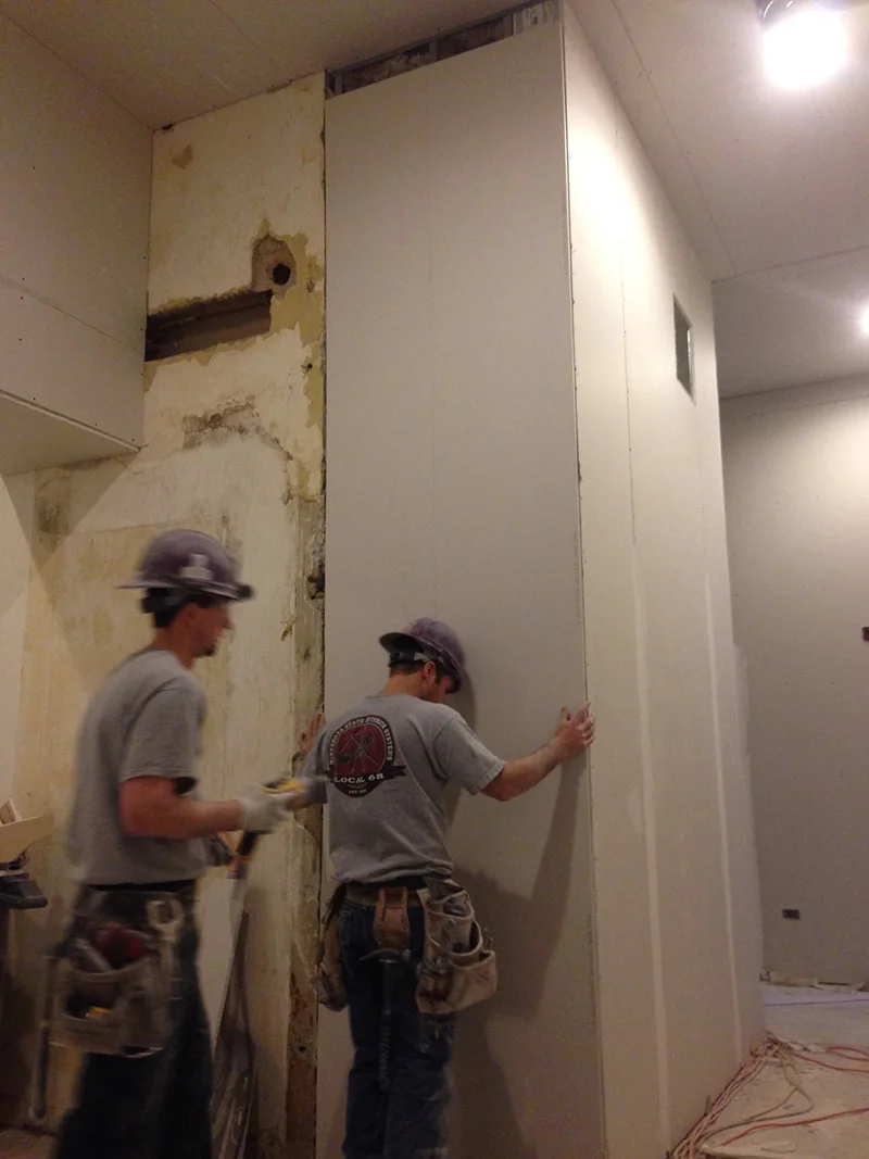 3 Million pounds of sheetrock, 2500lbs of screws