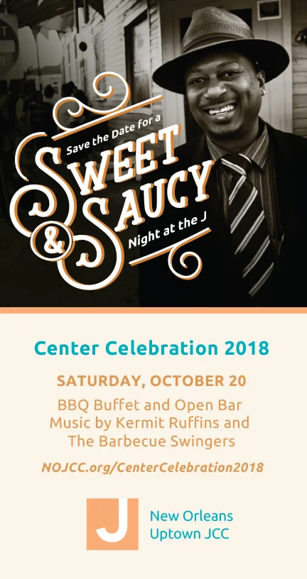 Outdoor Banner for the 2018 New Orleans JCC Center Celebration.