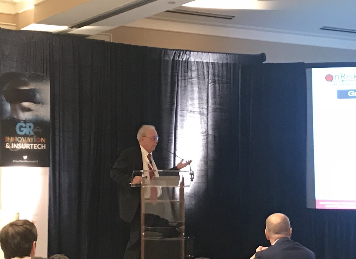 OnRisk CEO, Frank Sweeney, describes the OnRisk structuring platform to delegates attending the November 19th GR Innovation & Insurtech Conference in Bermuda.