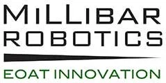 Logo of Millibar Robotics with the tagline 'EOAT Innovation'."
