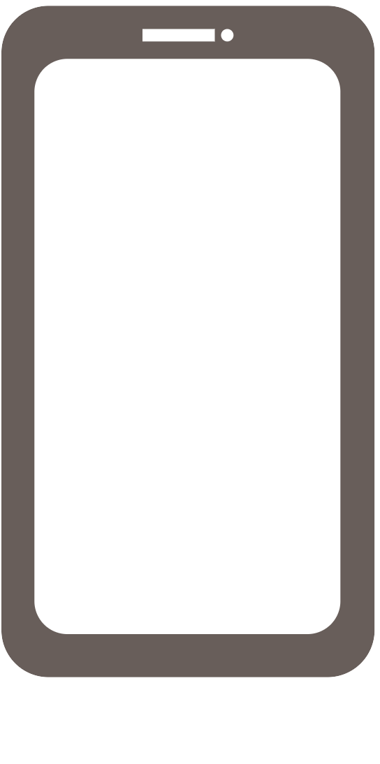 Illustration of a smartphone outline with a notch at the top.