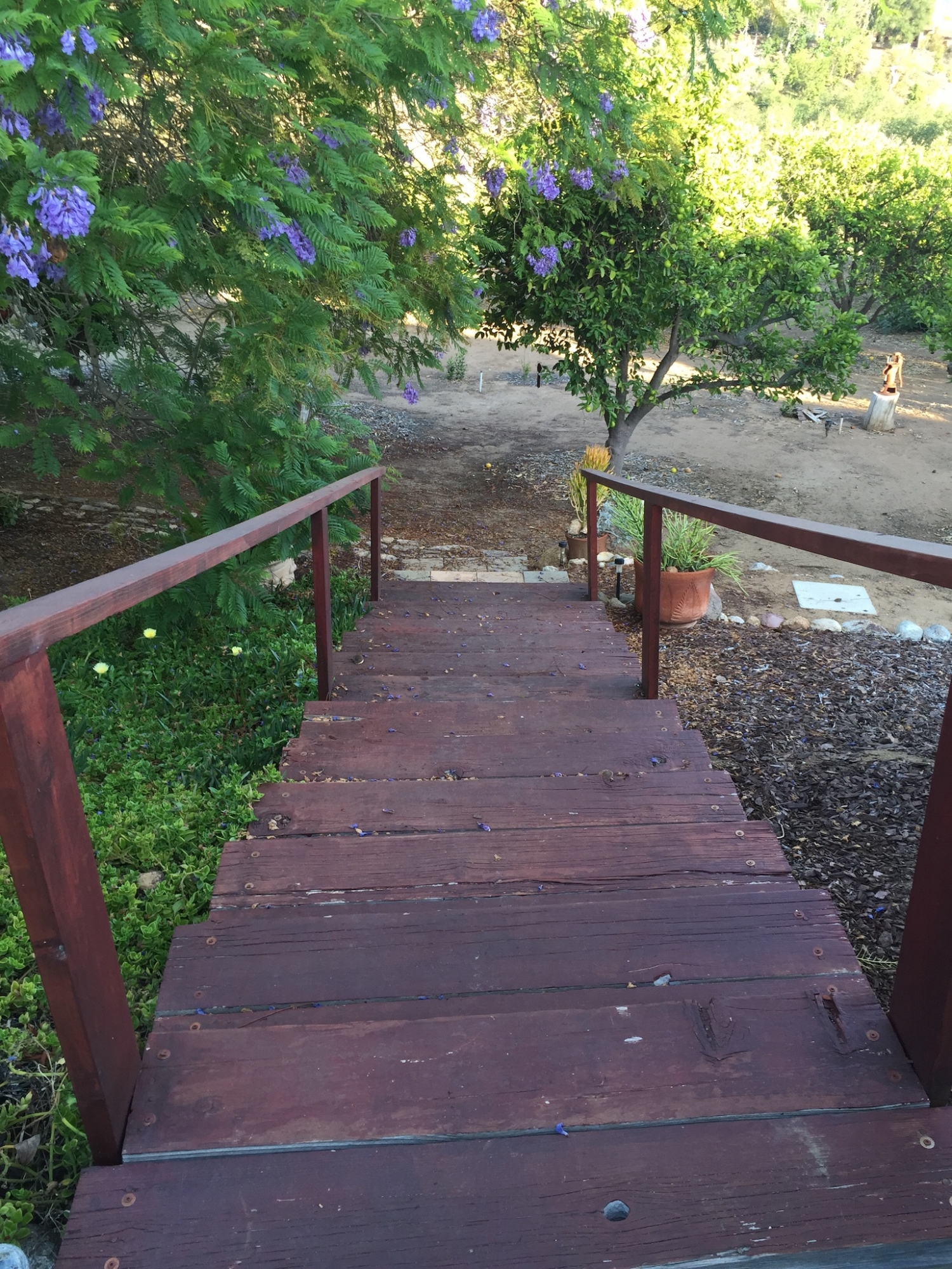 Stairs to grotto