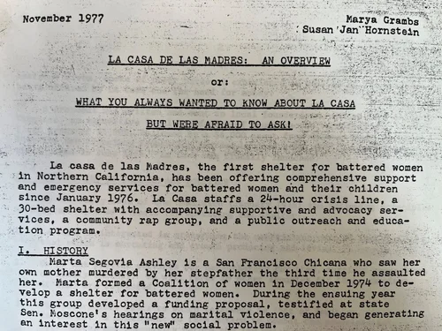 Women's History & Activism at La Casa — La Casa de las Madres