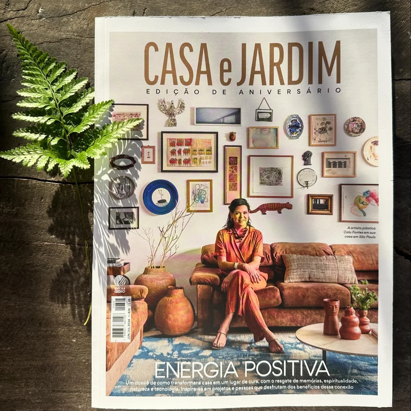 Feliz de ver nossa PELLLE Borboleta e Mira&ccedil;&otilde;es na edi&ccedil;&atilde;o de junho/julho da revista @casaejardim decorando o projeto charmos&iacute;ssimo das colegas talentosas do @proaarquitetos para a ceramista e amiga @calufontes. 

Pro