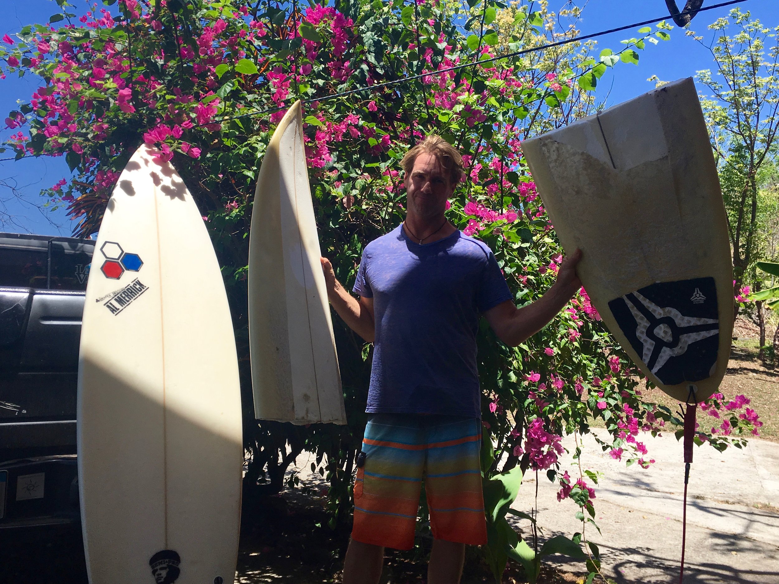 Borken surfboards in Santa Catalina
