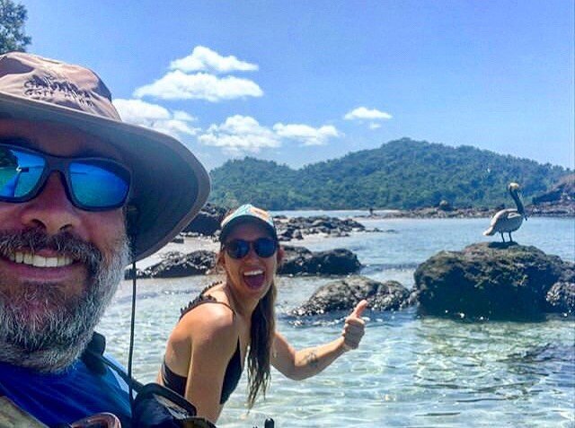 The Team..and a pelican (also part of the team)
.
This post is in full gratitude to the Fluid team..while Coiba, Santa Catalina and surrounding area is magic, it still requires facilitation for providing quality experiences..a quality guide is essent