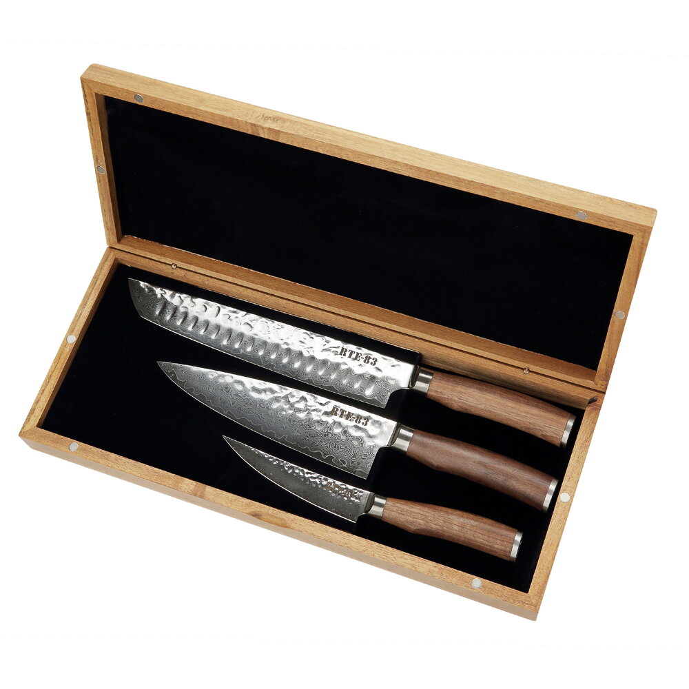 Signature 3 Knife Starter Set - American Walnut wood — Route83 Knives
