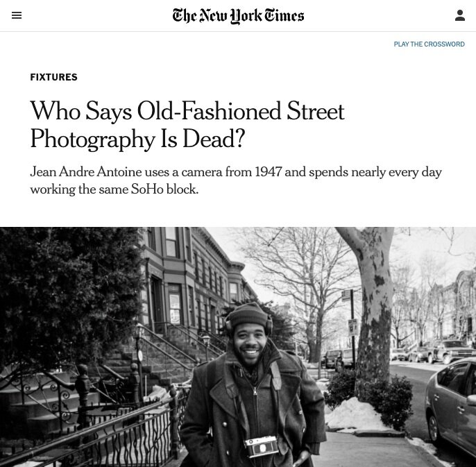   New York Times: Who Says Old Fashioned Street Photography Is Dead?  