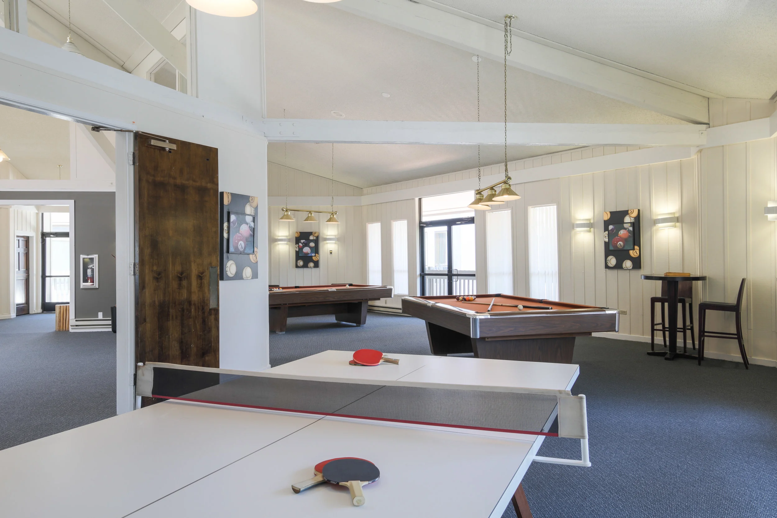 Family friendly clubhouse, with game rooms