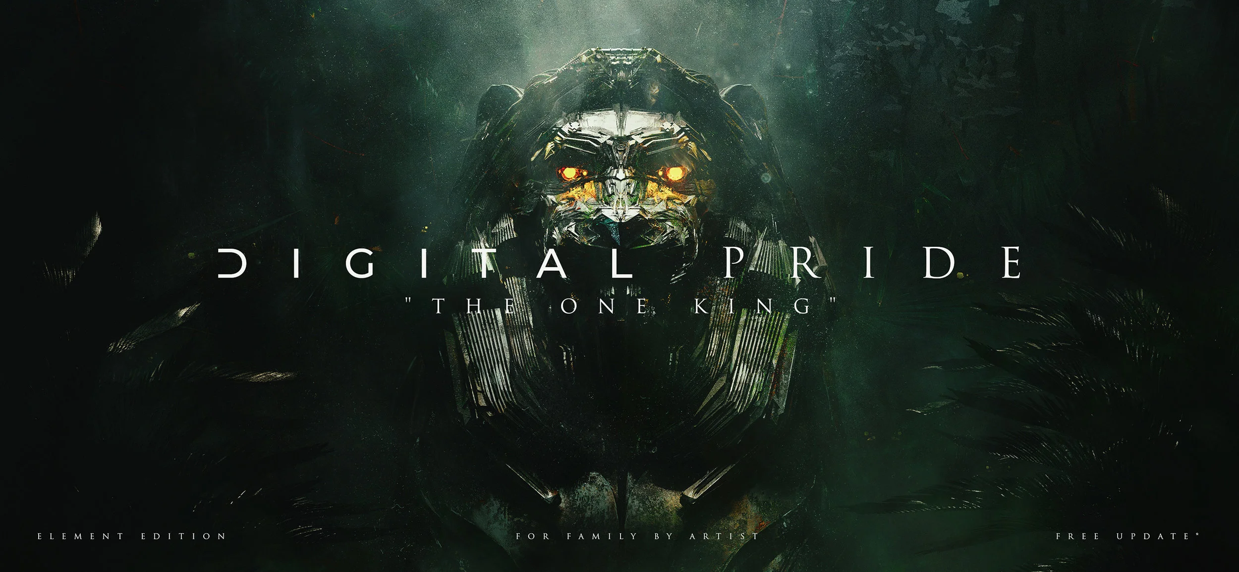  My cover art for update on course. Lion the one king. Added a bit of mysticism and jungle. 