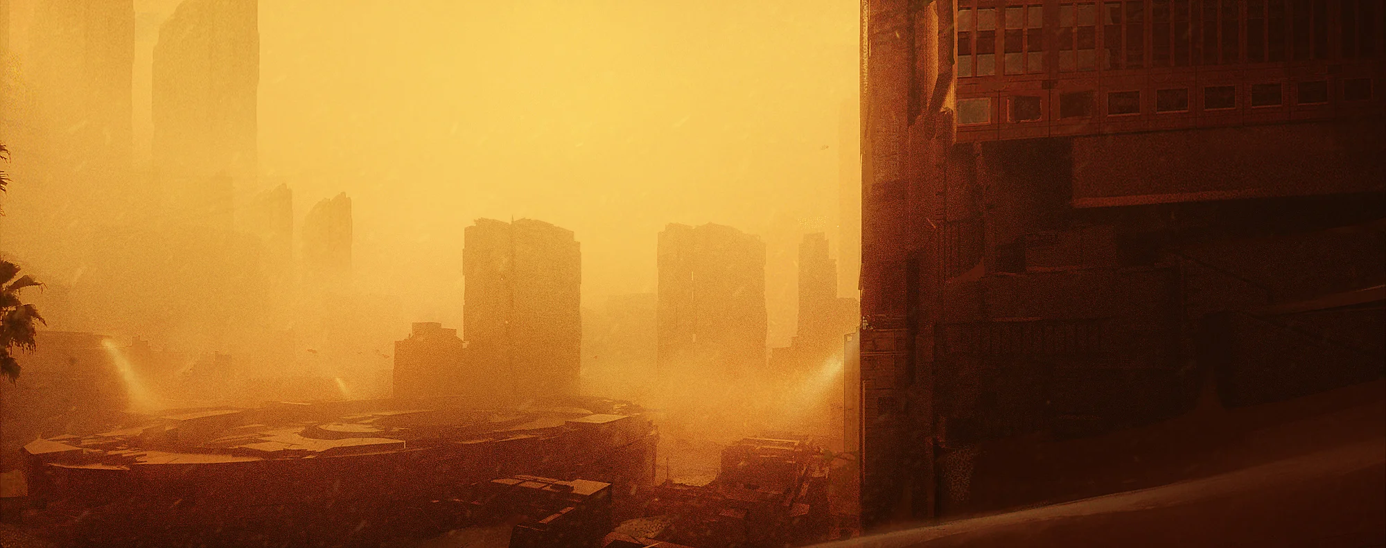  Each image is a 3D + processing in Photoshop. Snow, heavy atmosphere of the city. 