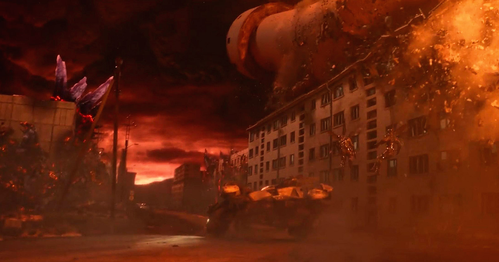  Together with MPC team, we made different locations of Chernobyl and its infection.  FRAME FROM MOVIE 