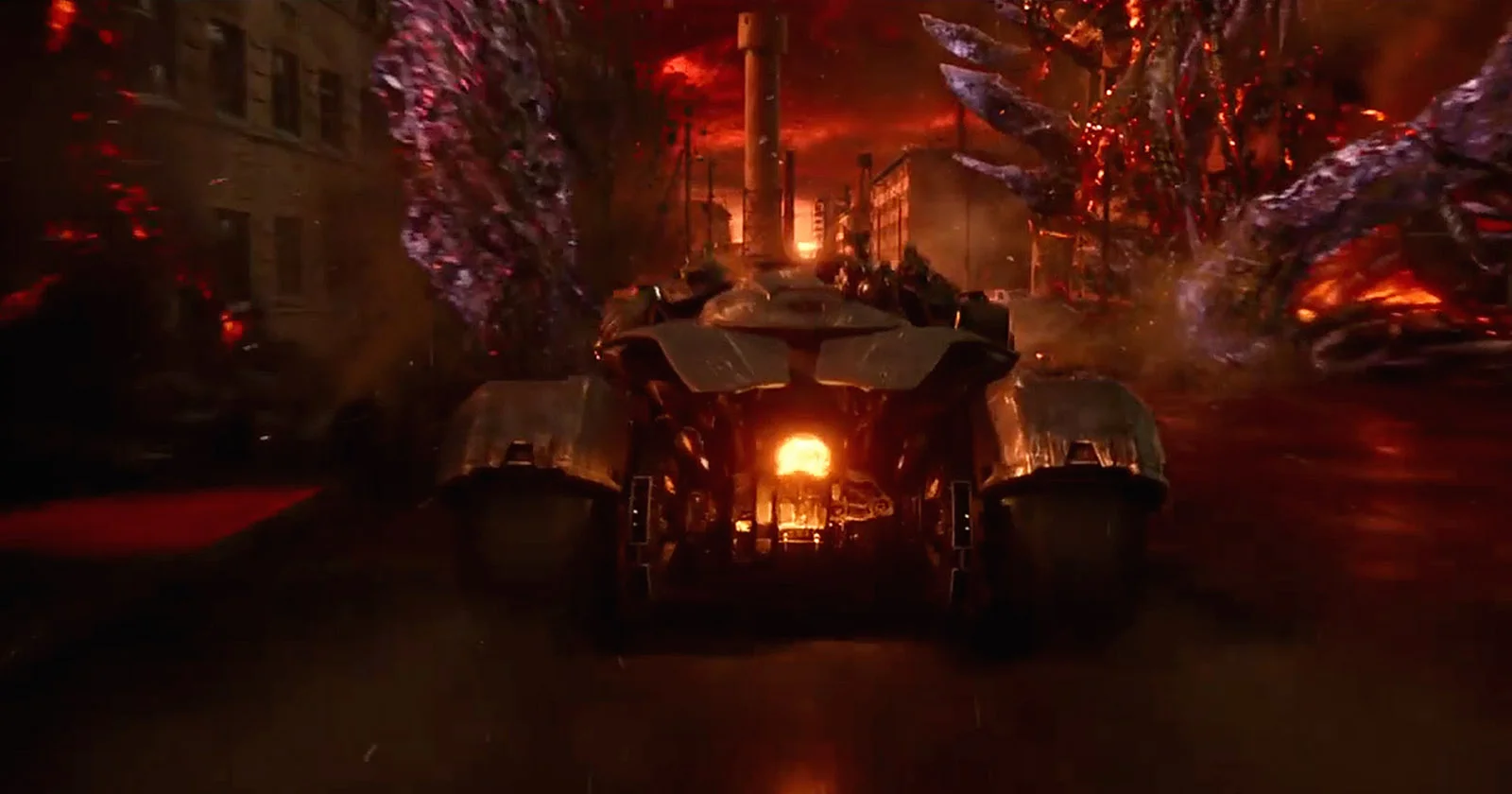  My task (from MPC) was to develop a Chernobyl infection. What does it look like? How does it infect a new locations? We thought about the form of these alien infections.    I also worked on the scene where the Batmobile passed through city and shot 