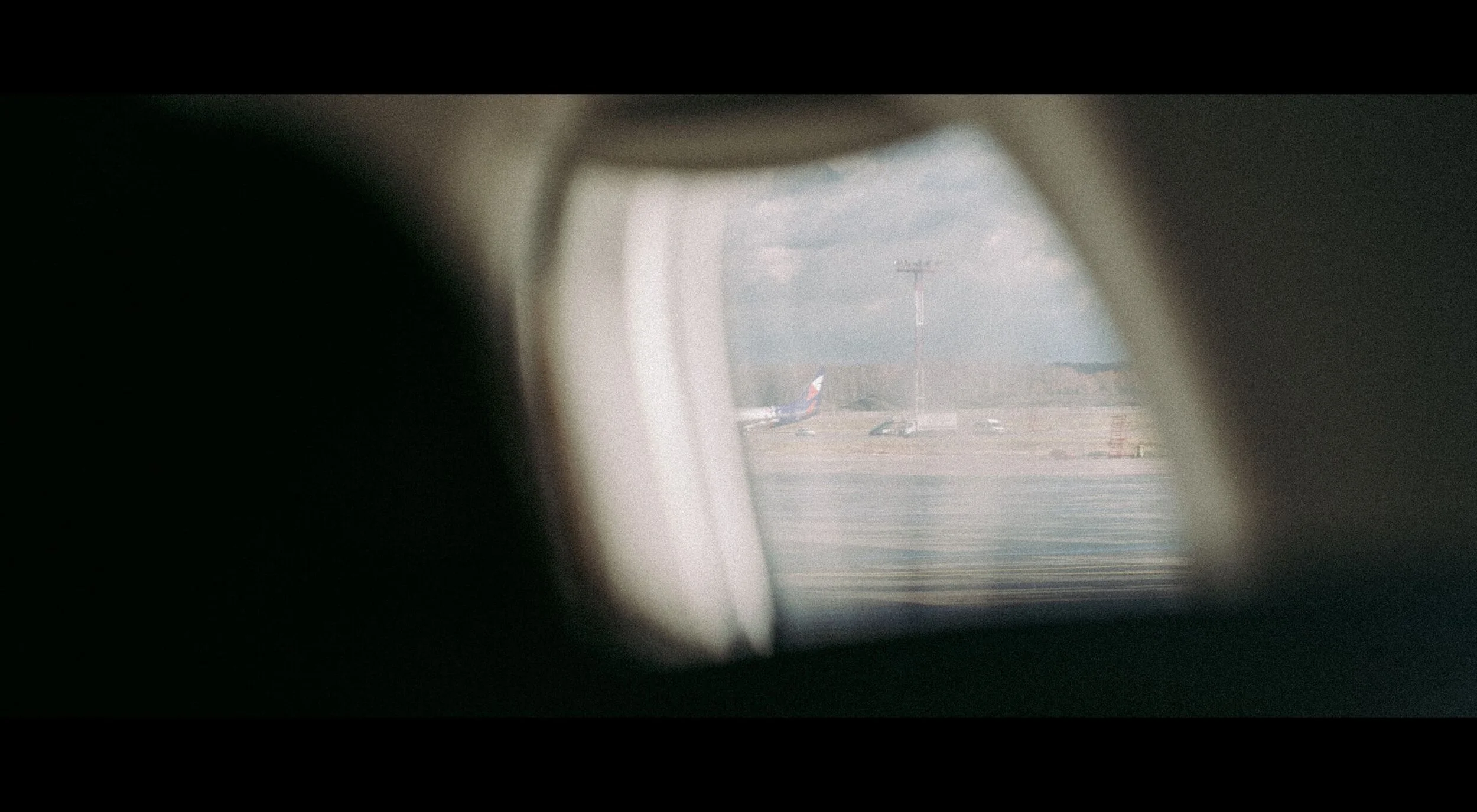  The first frame of an airplane. Moscow Domodedovo Airport. 