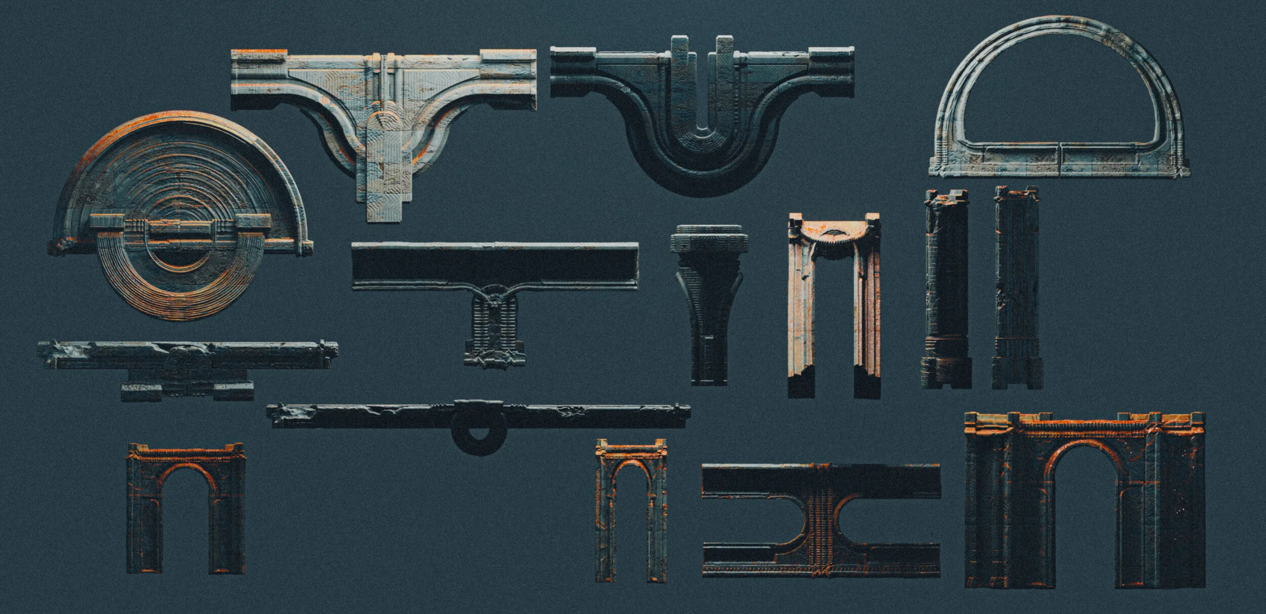  3D coat stuff. I made only one model and was just playing by pressing the "Bend" button. Thanks Jose Vega for tutorials. 