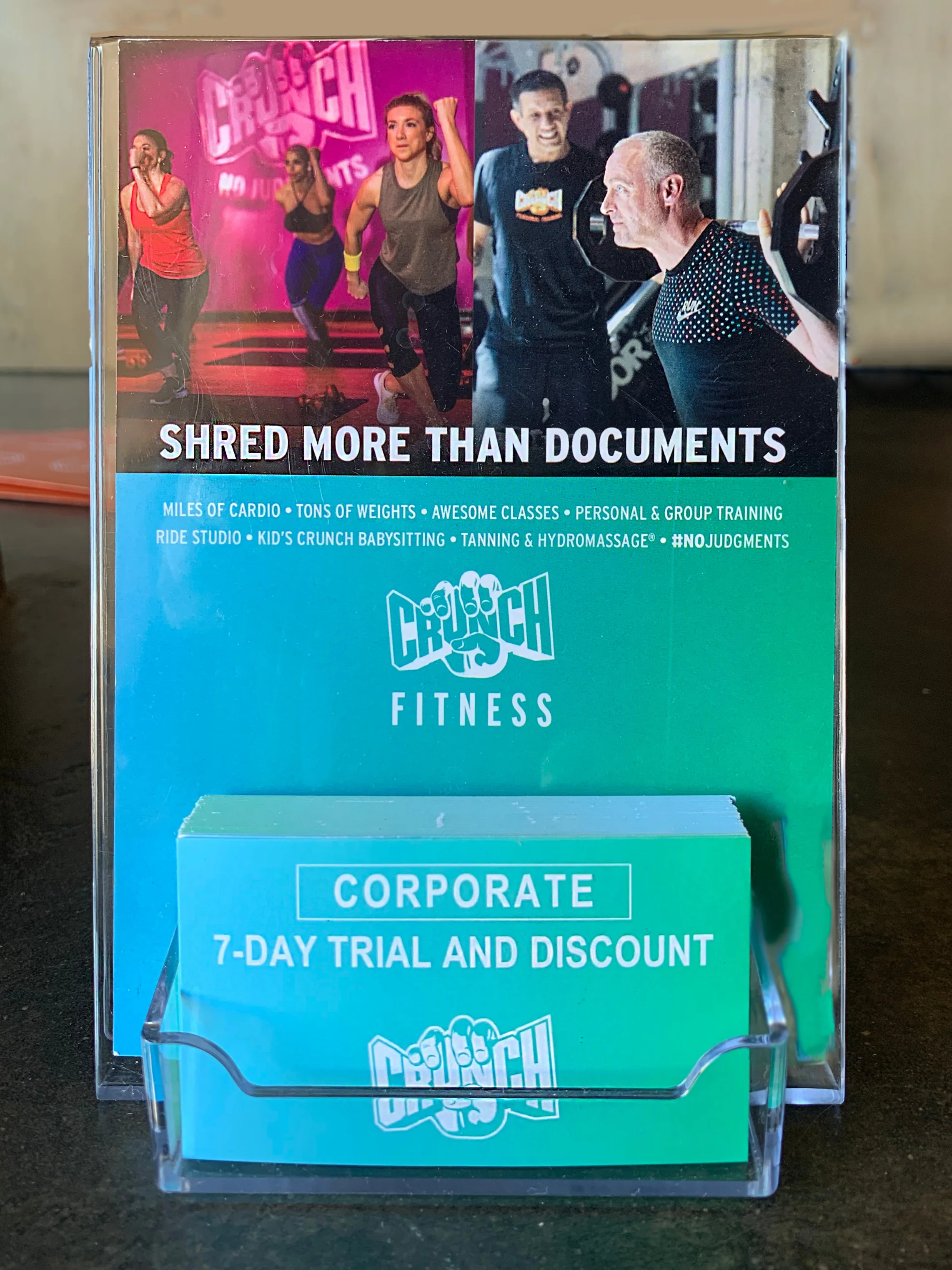 “Employee Discount” Card Stand