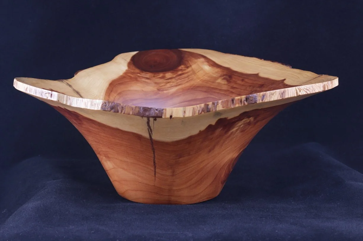 Natural Edge End-Grain Red Cedar Bowl