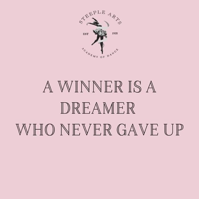 This statement could not be more accurate, and let me just tell you, our studio is FULL of winners. Don't let your dreams just pass you by. Take them seriously and let them motivate you to be the absolute best you can be. ✨⠀⠀⠀⠀⠀⠀⠀⠀⠀
.⠀⠀⠀⠀⠀⠀⠀⠀⠀
.⠀⠀⠀⠀⠀