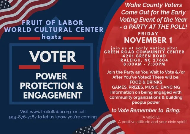 FOLWCC hosts a Party at the Poll at the early voting site