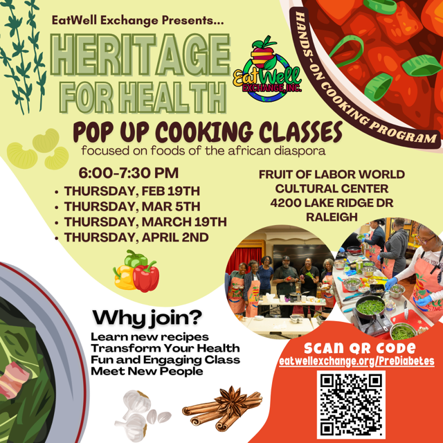 Heritage for Health Culinary Pop Up Classes