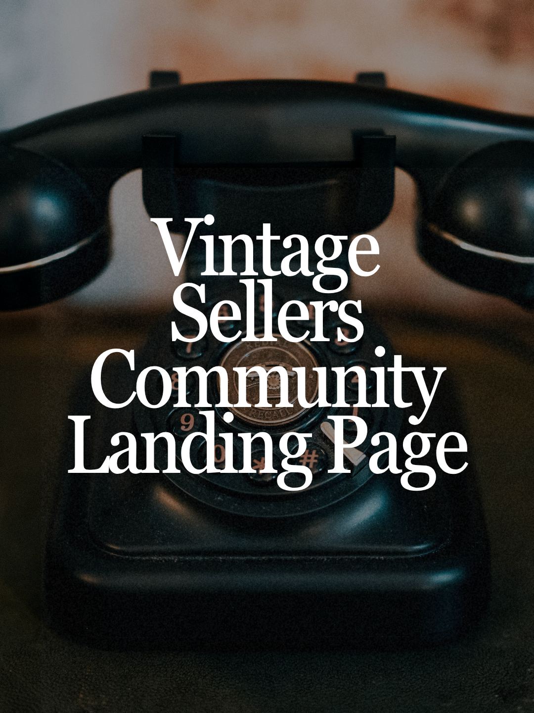 Vintage Sellers Community Landing Page