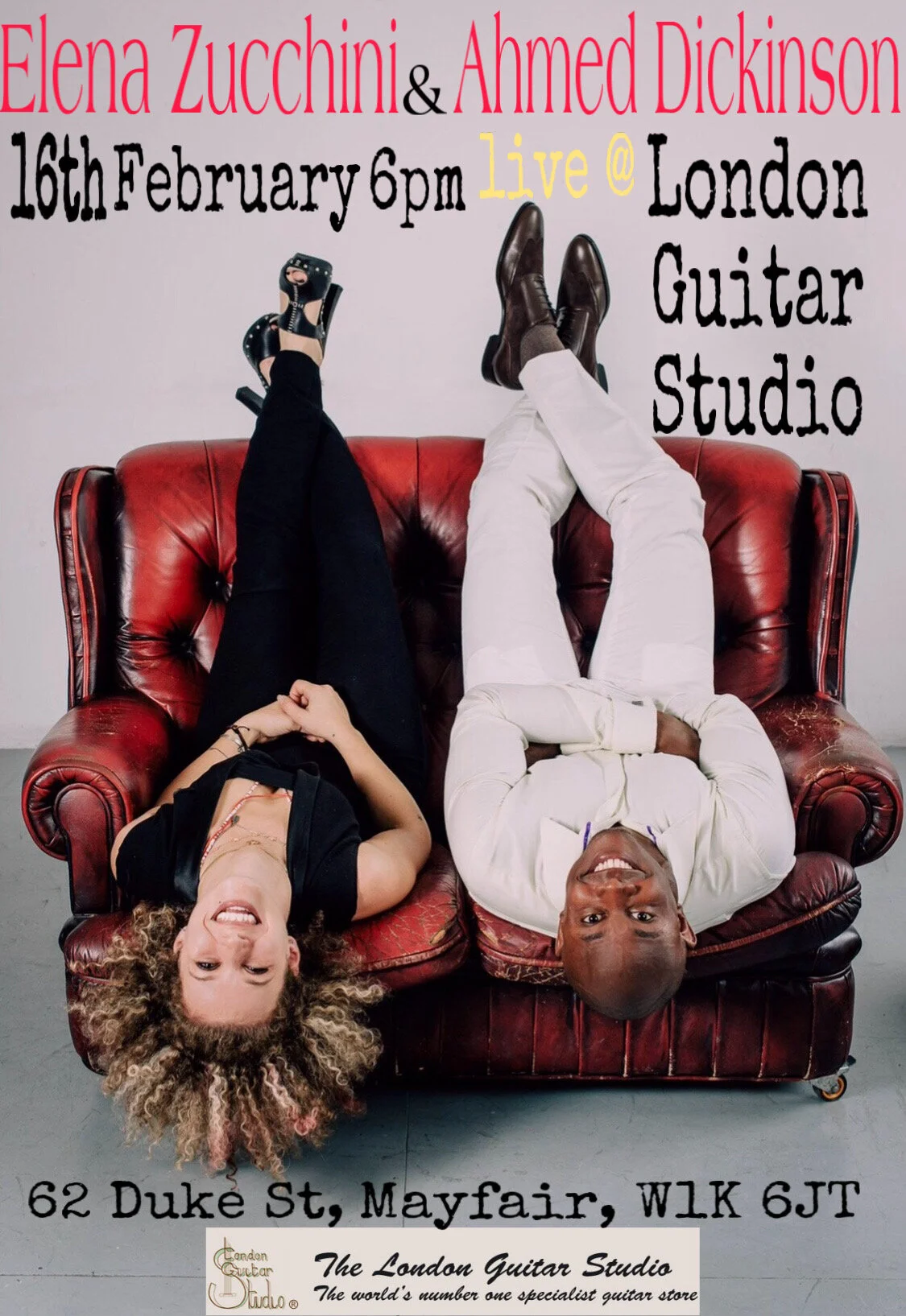 Elena Zucchini &amp; Ahmed Dickinson live @ London Guitar Studio