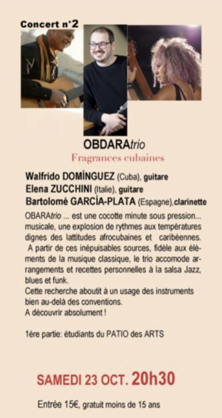 OBDARA TRÍO live concert and Masterclasses at Narbonne's Guitar Festival 