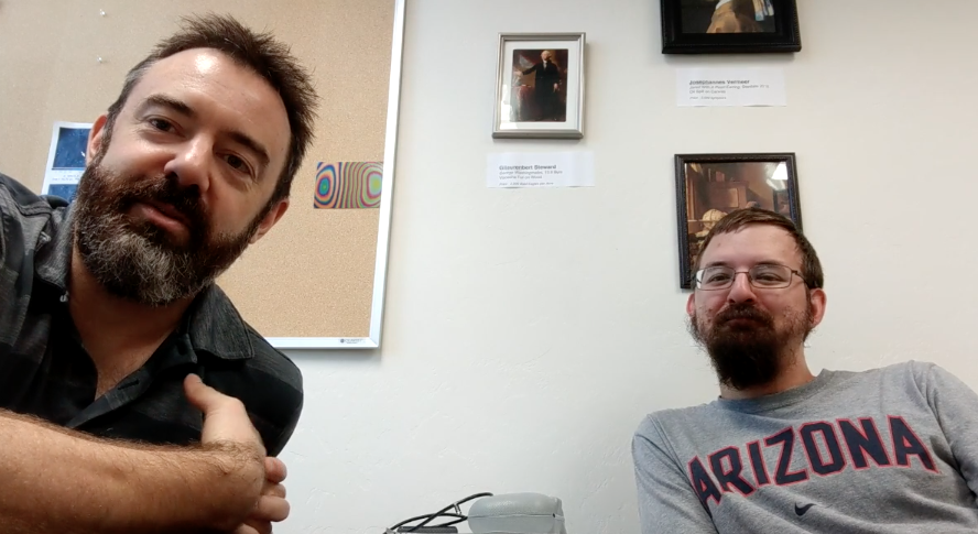 Project Blue scientists Dr. Males and Alex Rodack.