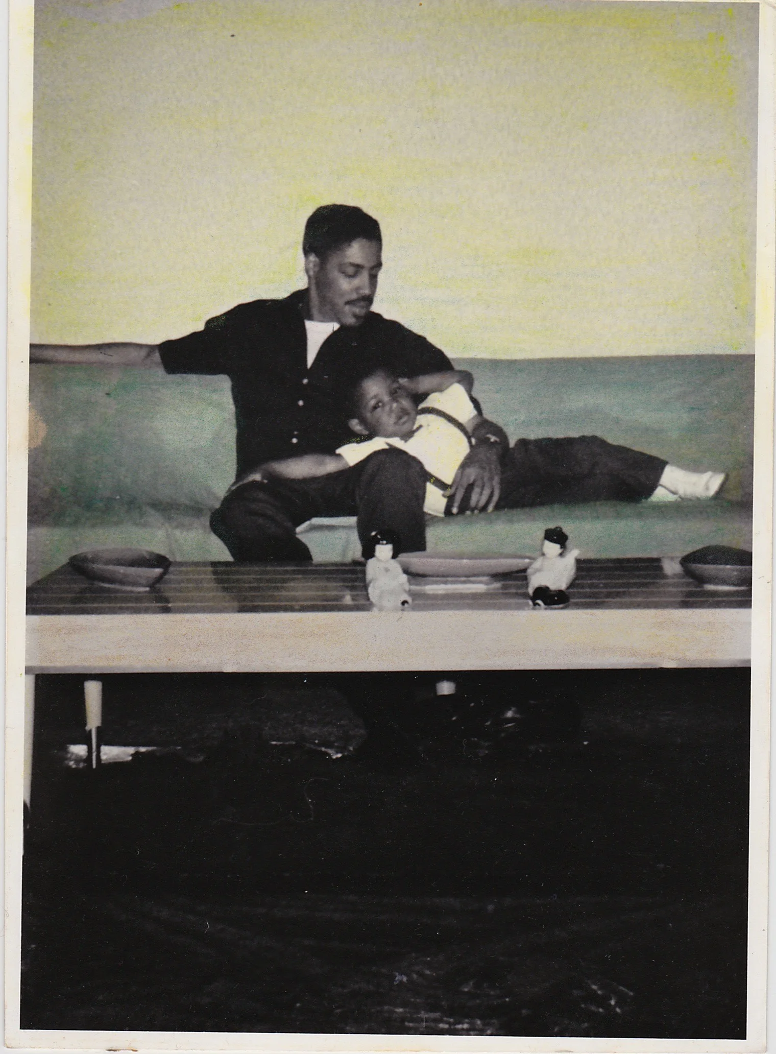 The artist with his father, Valoitz Heneri Locke, Cleveland, OH, date unknown