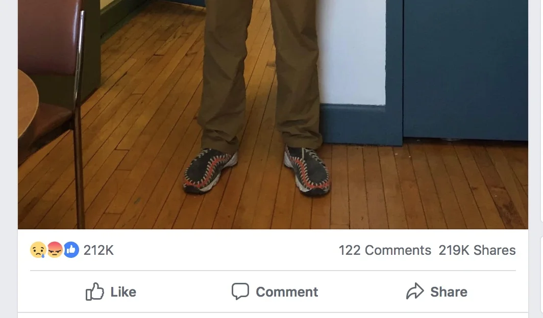 An image from Tray John’s Facebook page, screen shot 7 January 2019, where they copied and pasted my blog post and photo about being detained by police.