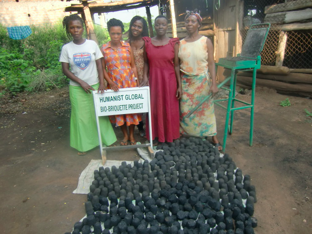 Here’s an eco-friendly project - making briquettes out of compacted trash