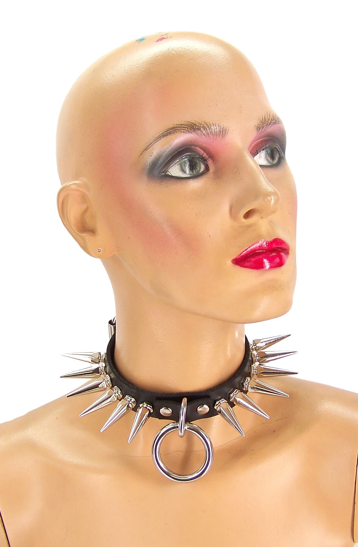 Axovus Large Spike Leather Bondage Collar