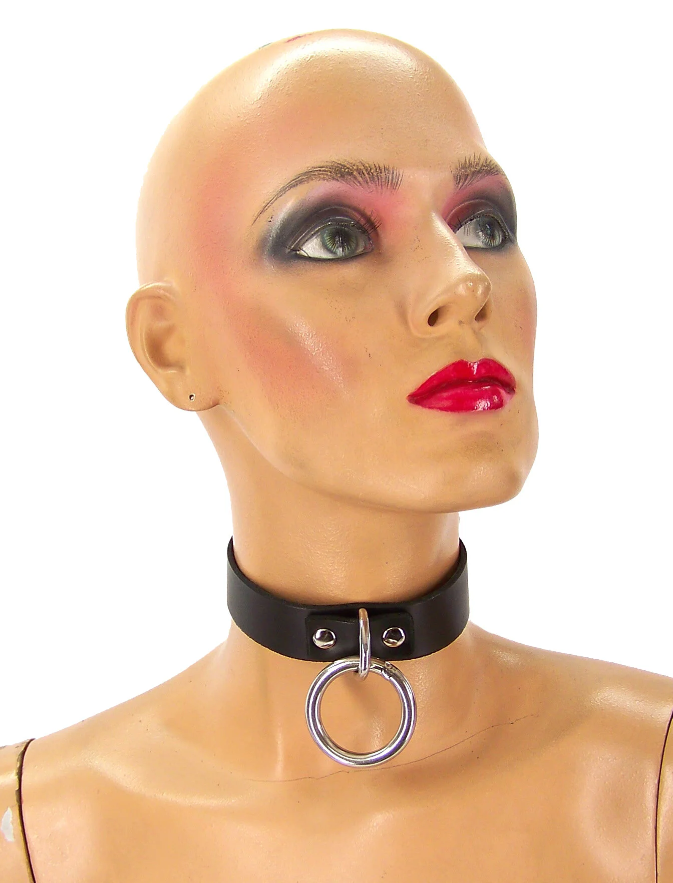Axovus Classic Single Ring Leather Bondage Collar
