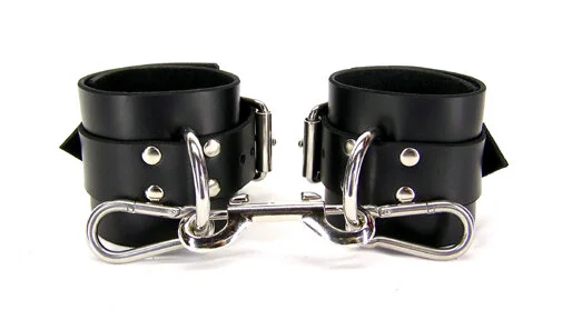 Axovus Unlined Leather Ankle Bondage Cuffs