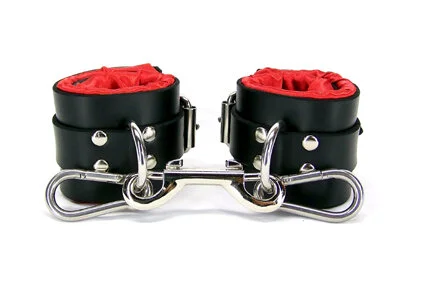 Axovus Satin Lined Leather Wrist Bondage Cuffs