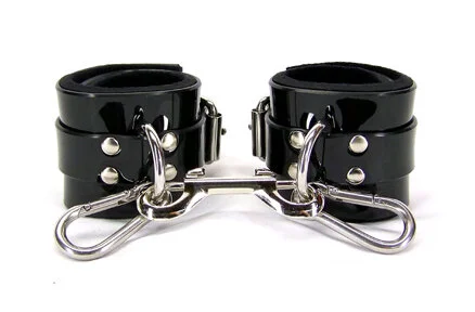 Axovus Lined PVC Wrist Bondage Cuffs