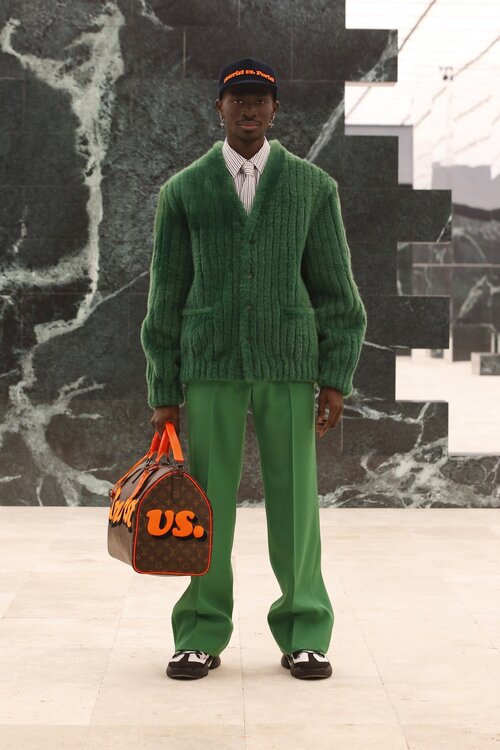 Louis Vuitton Camo Windbreaker Jacket Green Men's - FW21 - US