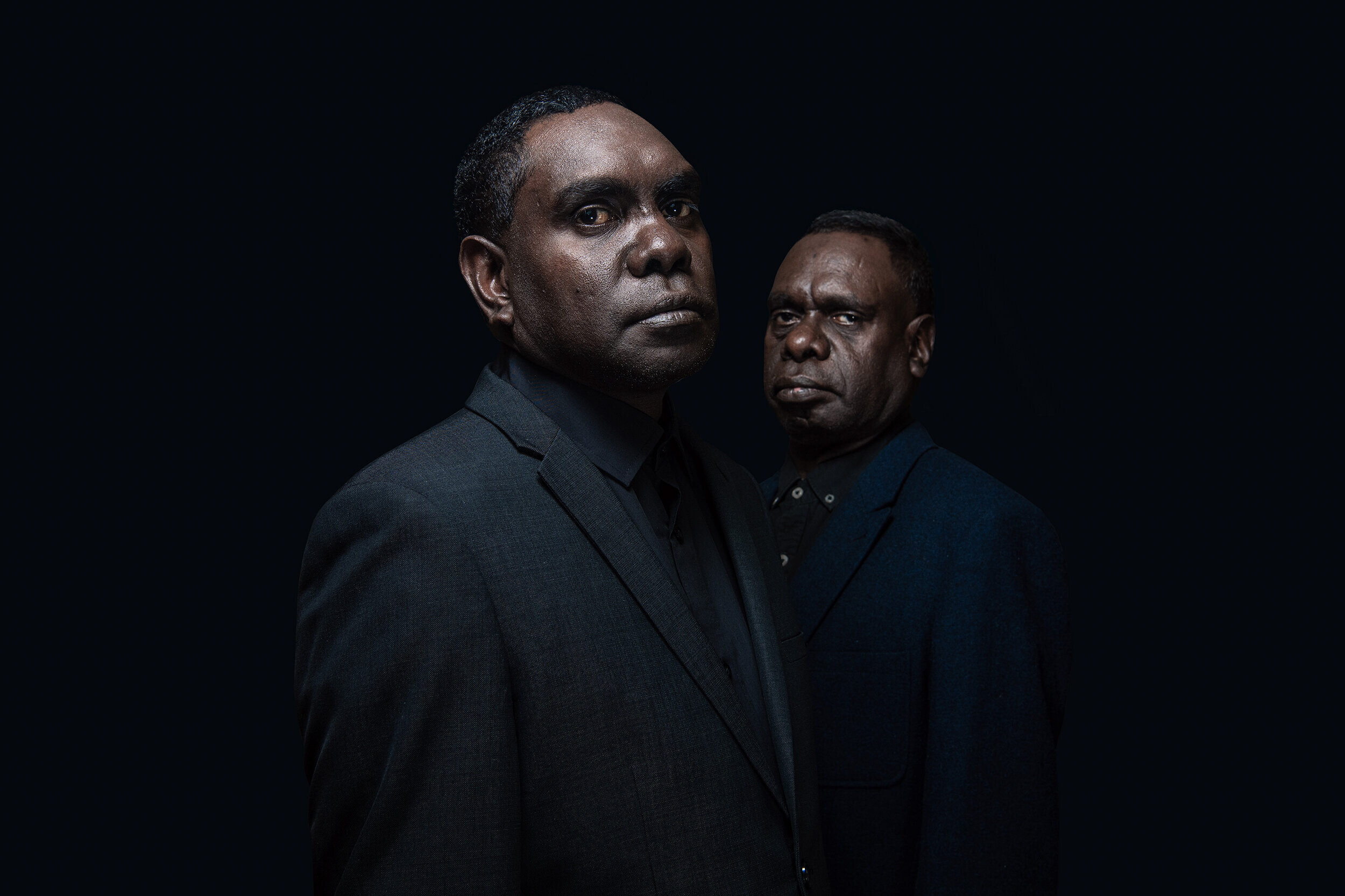  Promo image of David and Daniel Wilfred, Australian Art Orchestra, 2019. 