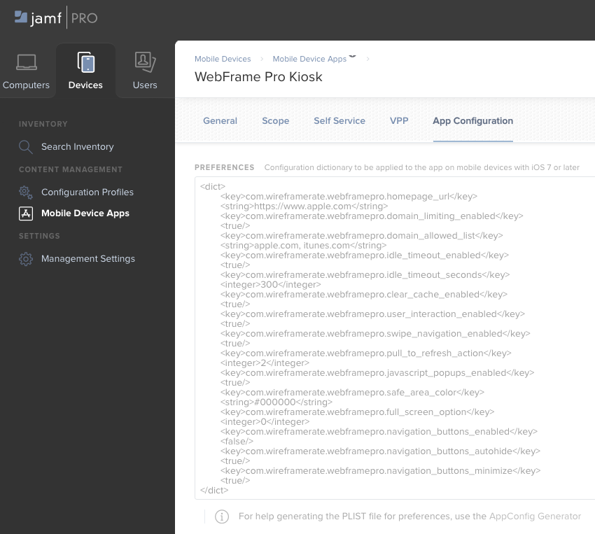 App Configuration Policy in JAMF
