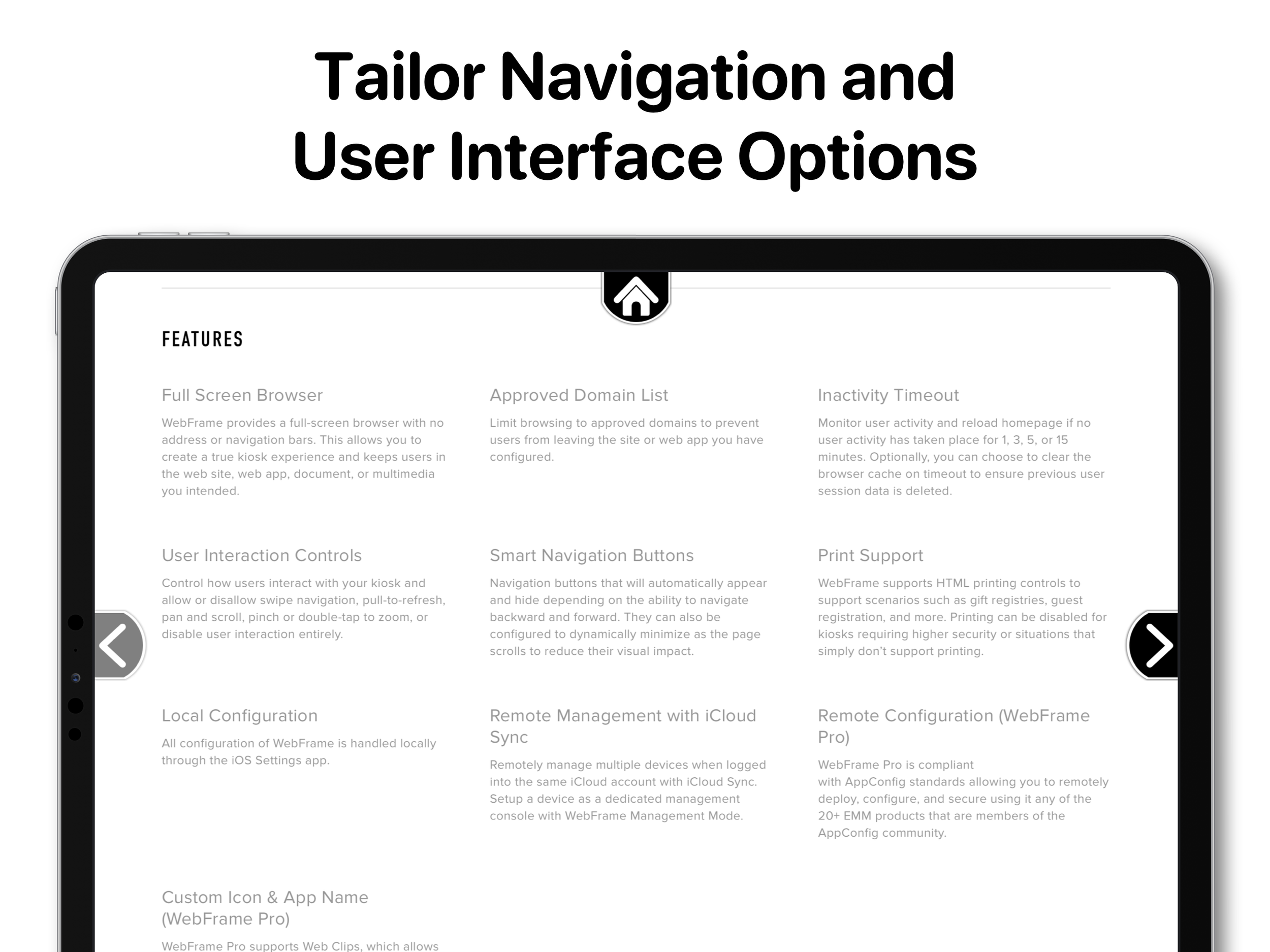 User Interaction Controls