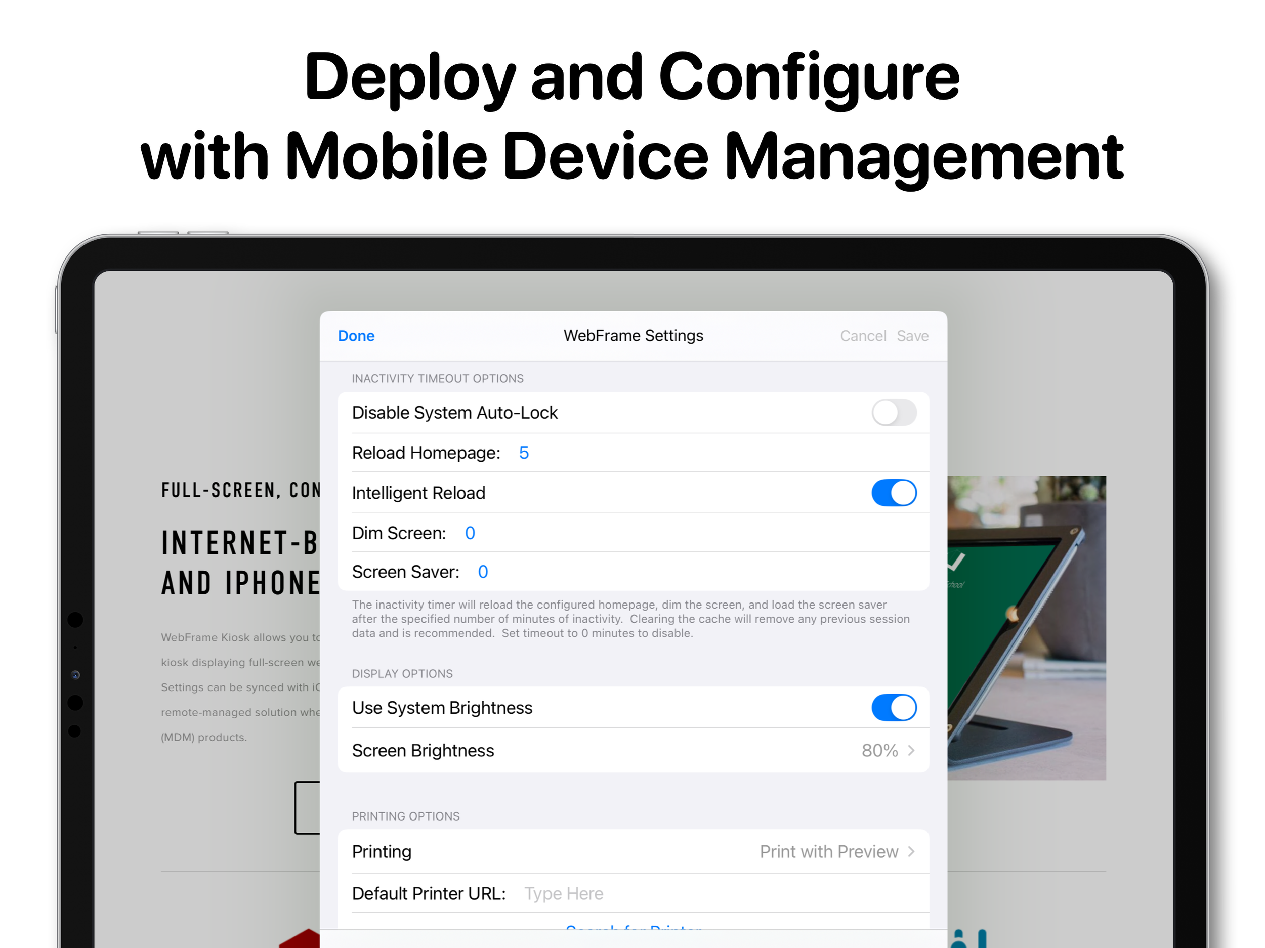 Remote Configuration (WebFrame Pro)