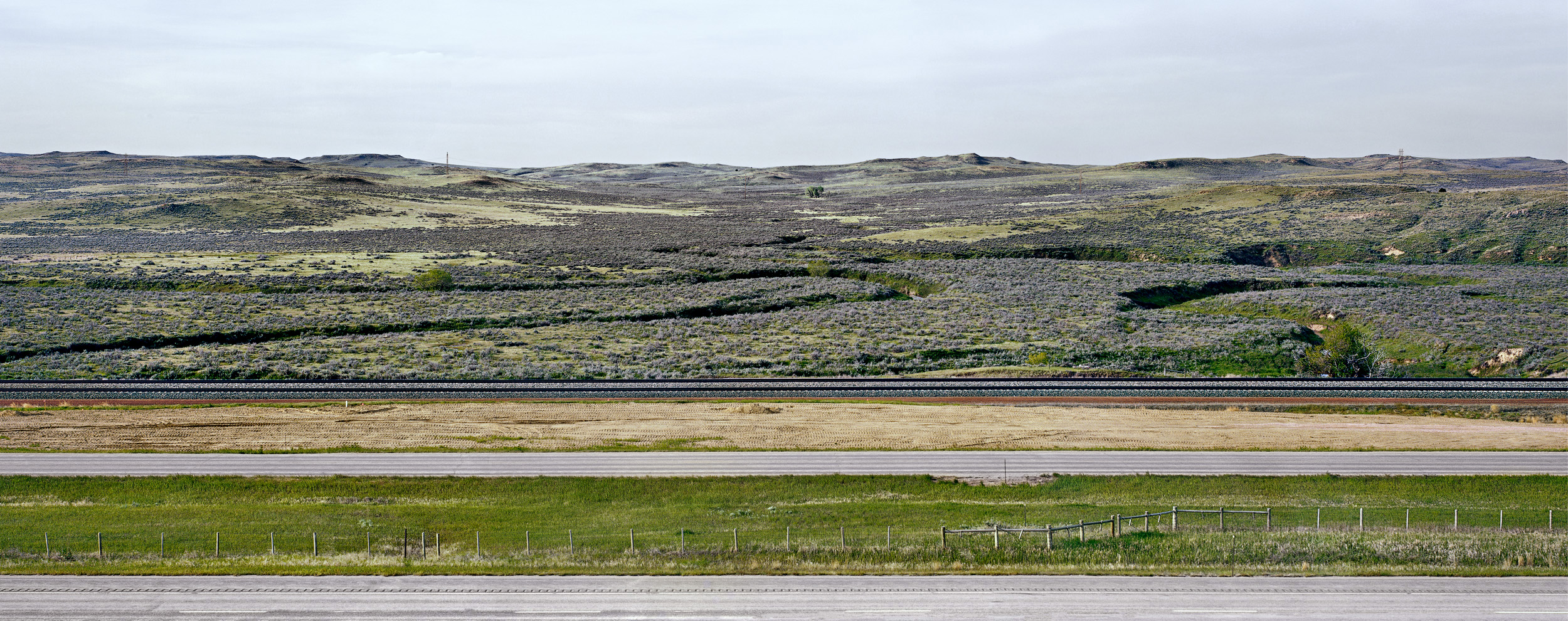 Interstate 90 and Tracks, Gillette, Wyoming