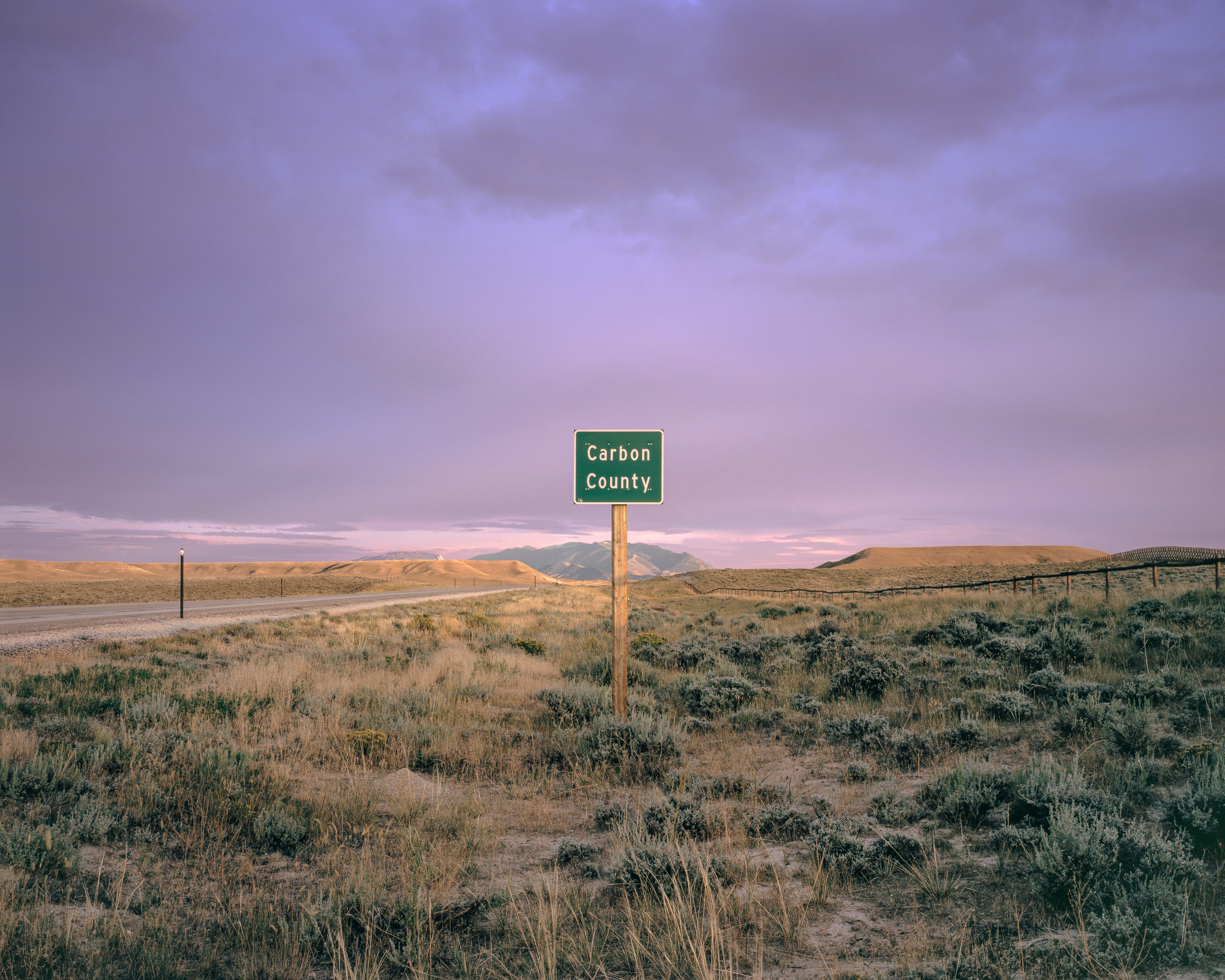 County Sign, Near Muddy Gap, Wyoming