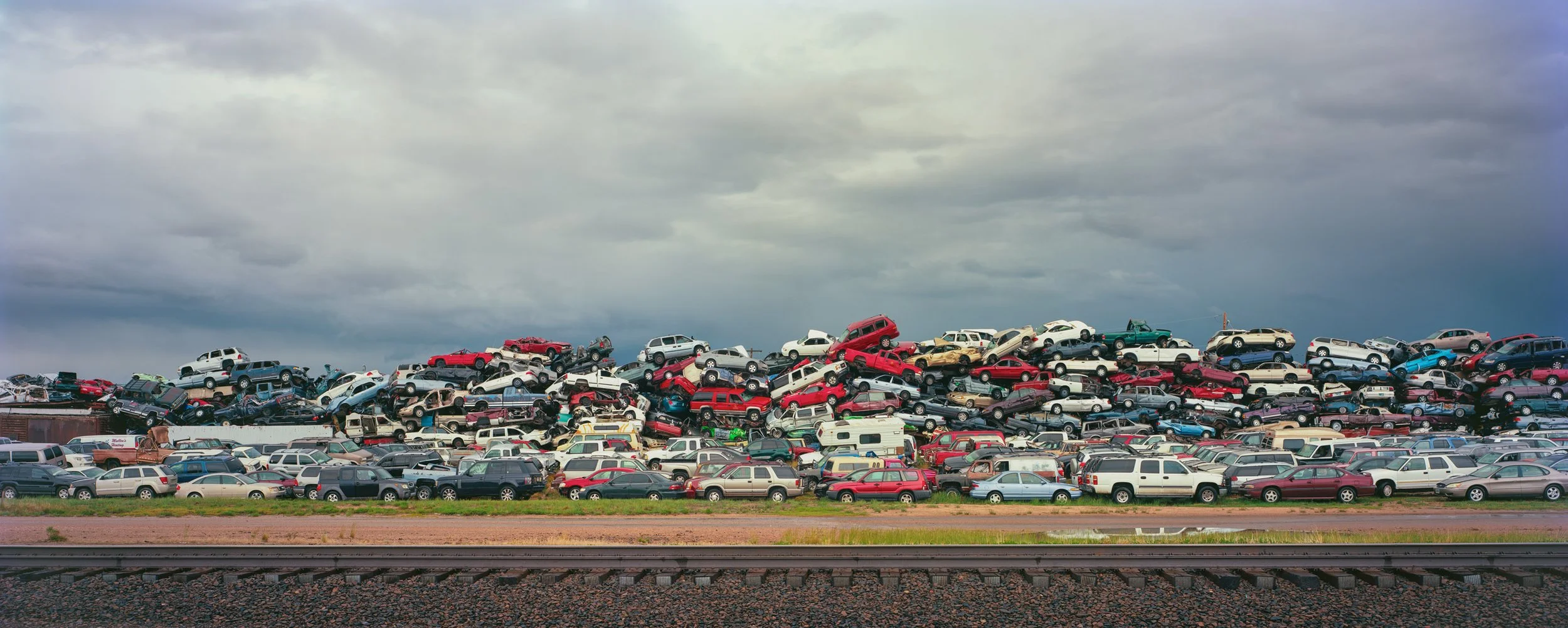 Wrecked Cars and Tracks, Lost Creek, South Dakota
