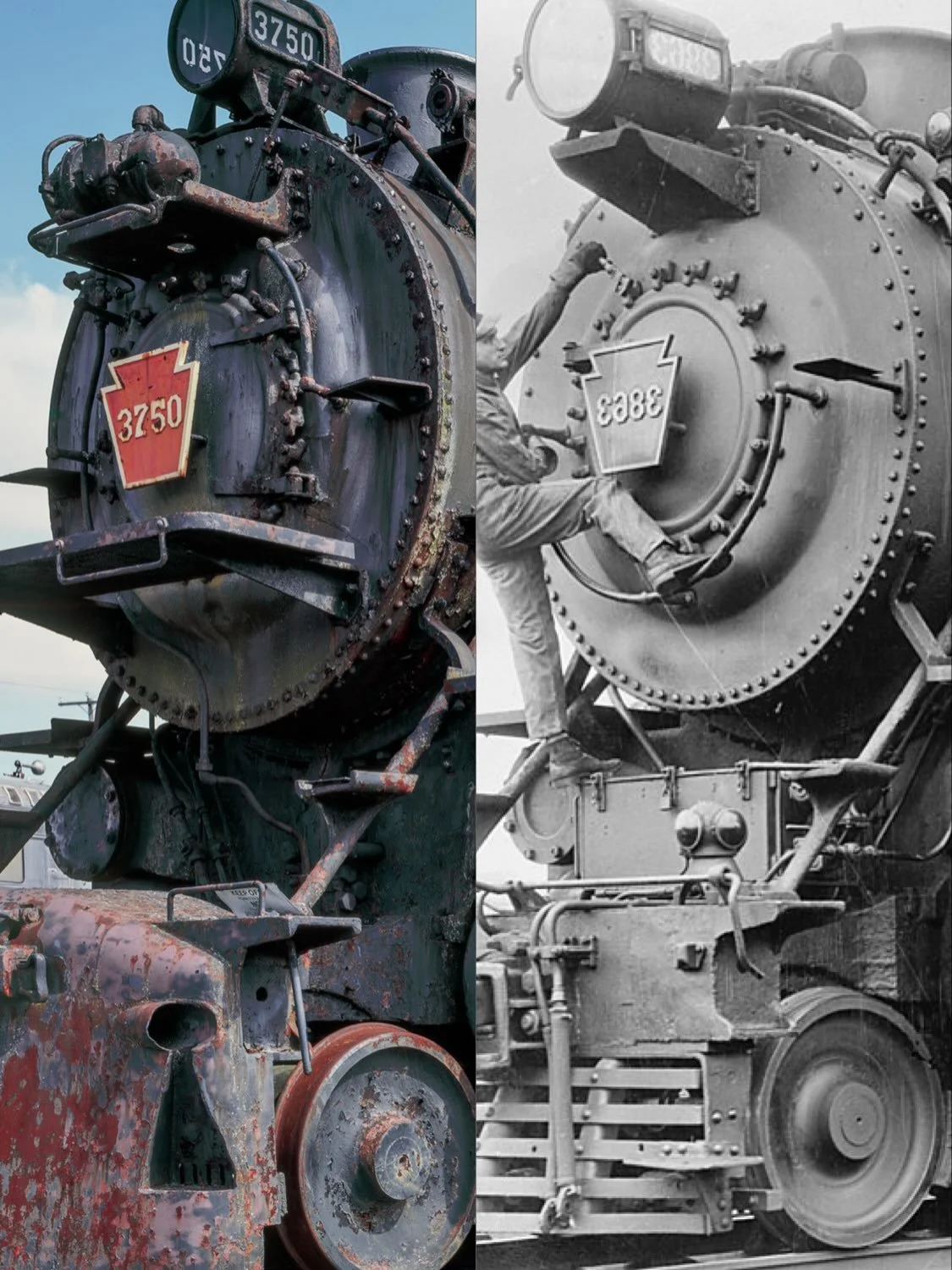 THEN &amp; NOW

K4s Pacific Class Locomotive
Strasburg, Pennsylvania
60x70&rdquo; pigment print from 8x10&rdquo; transparency

I recently time traveled back to 1929 in order to  photograph a Pennsylvania Railroad K4 class Pacific locomotive so that I