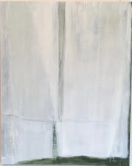 Edge of White 2019 50 x 40 x 1.5in oil on wood