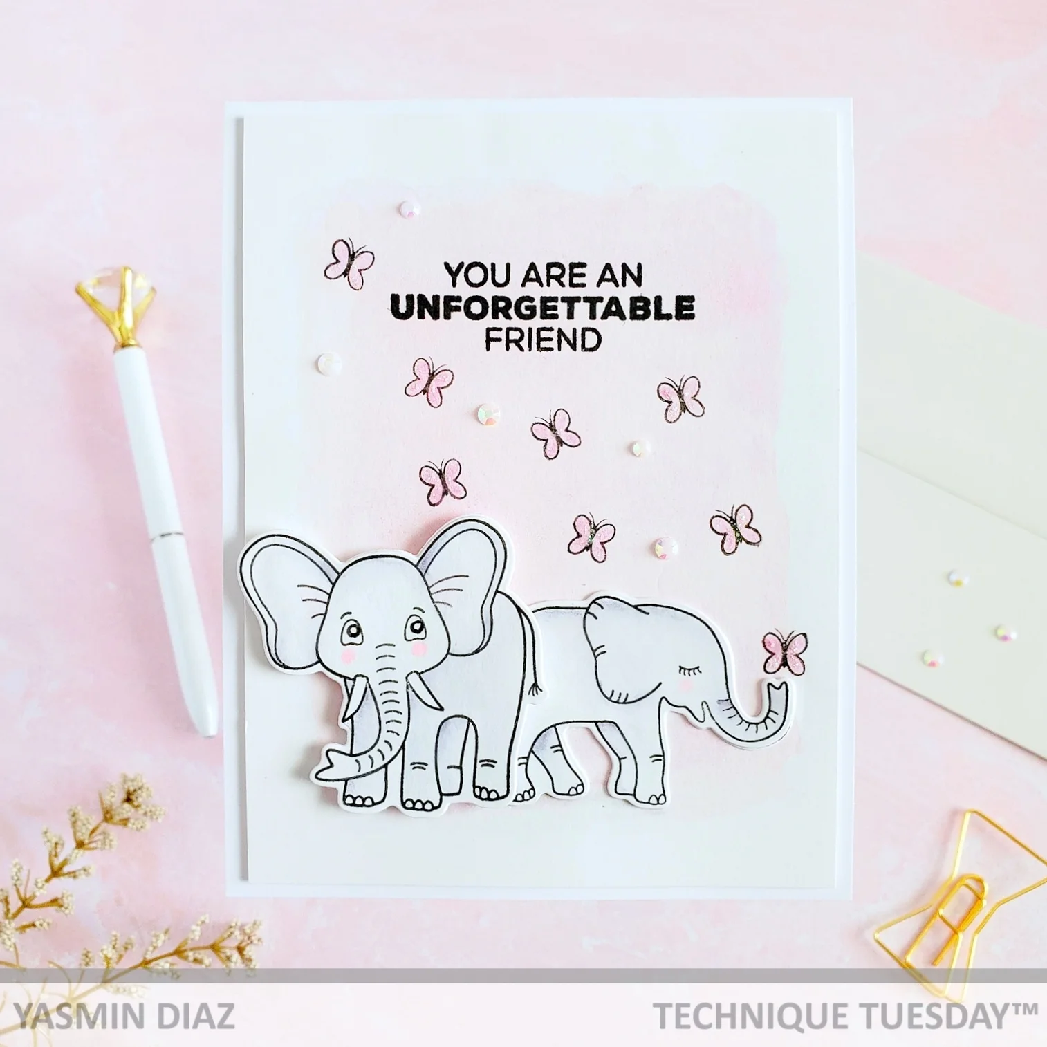 Ella and Edward the Elephants Greeting Card