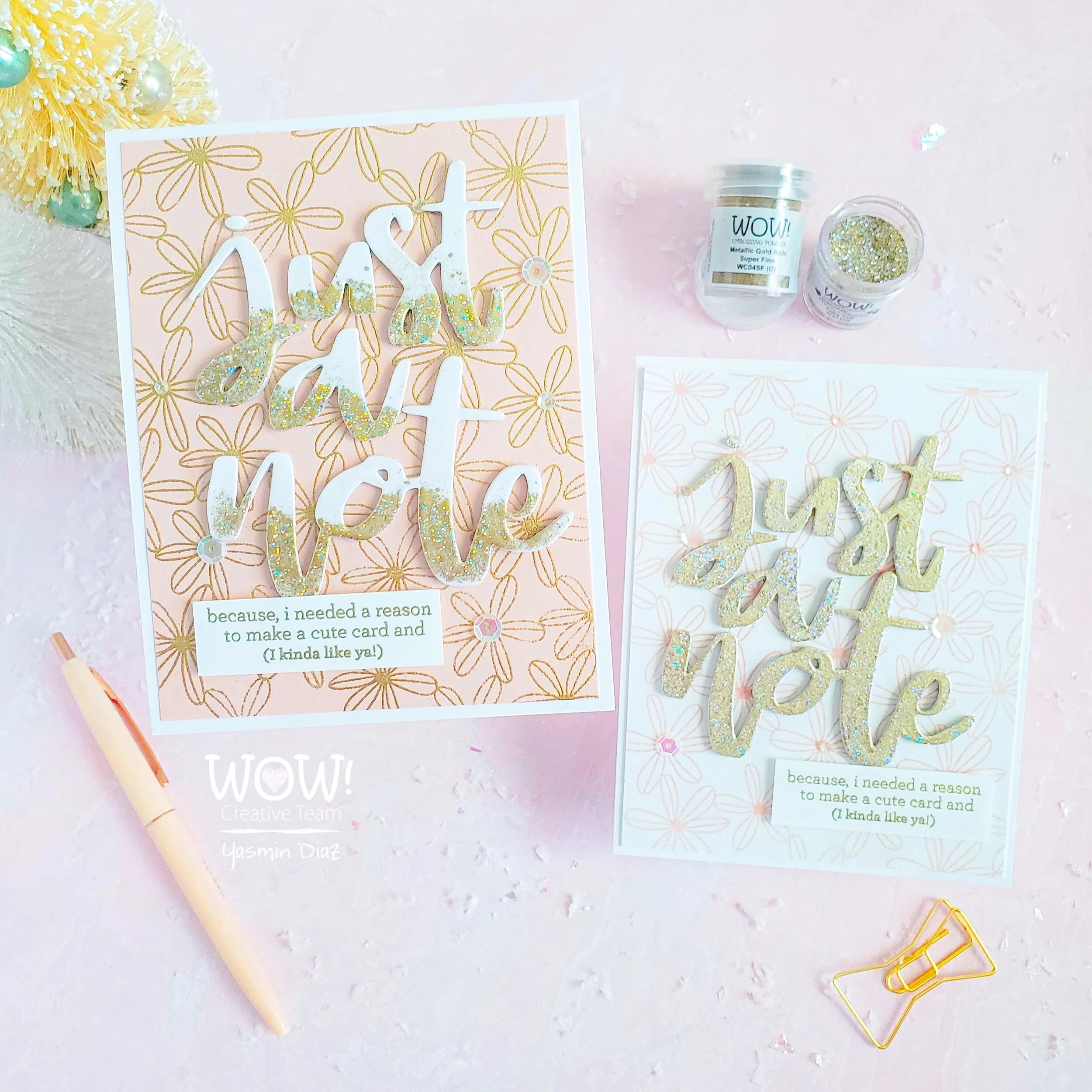 WOW! Embossing Powders DEC19 "Gold/Silver" Challenge